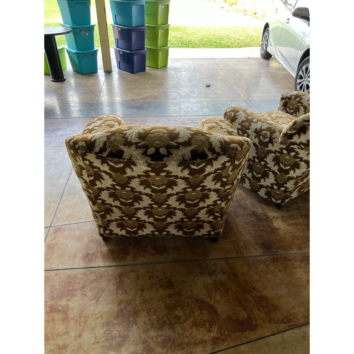 Par de Sillones Vintage de Madera de Cedro Tapizados — foto 6