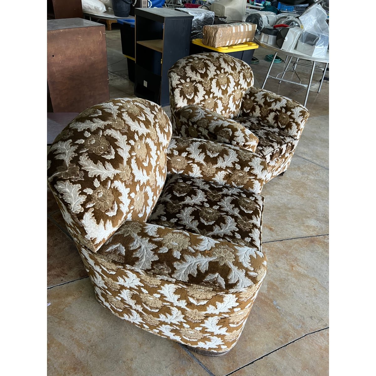 Par de Sillones Vintage de Madera de Cedro Tapizados — foto 4