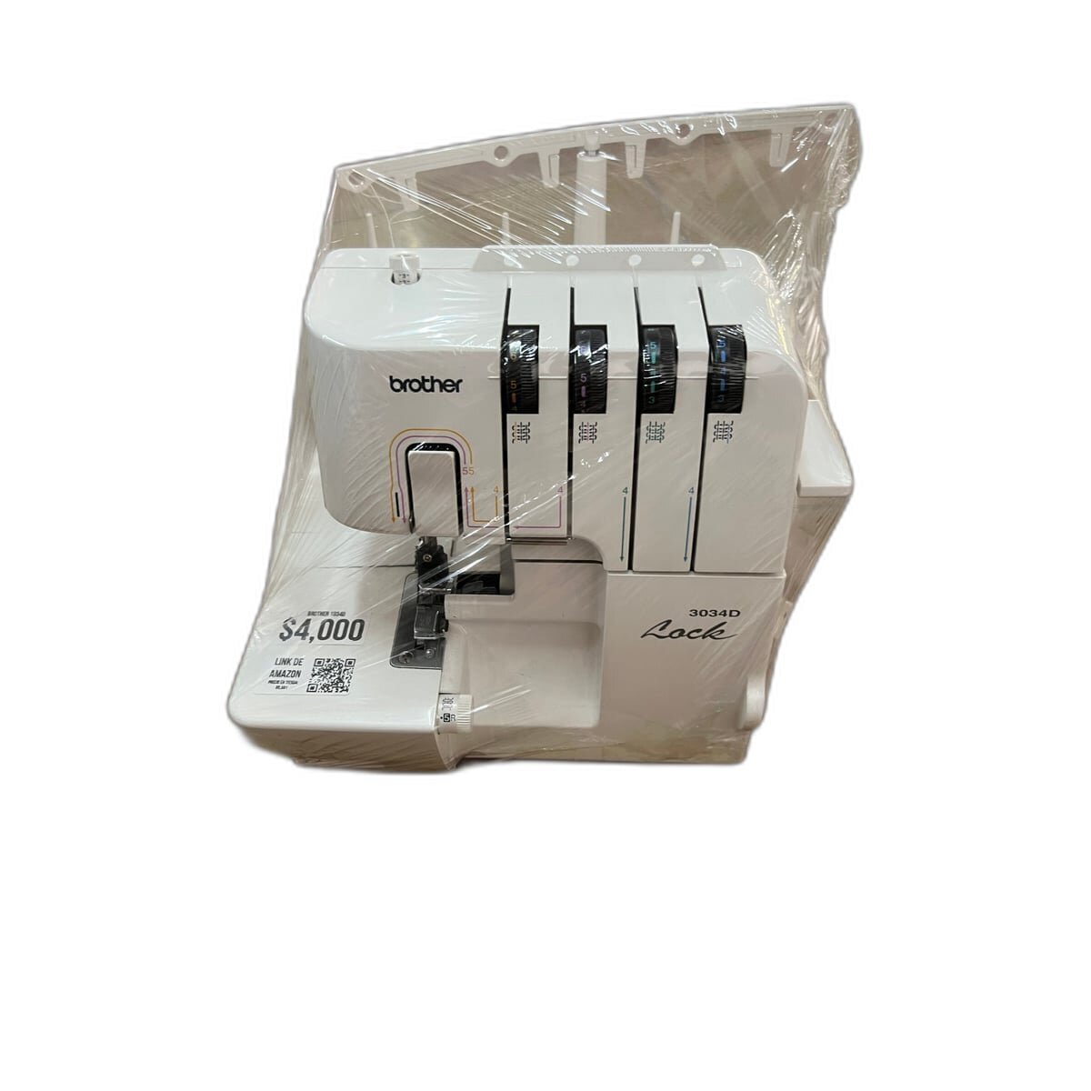 Maquina de Coser Overlock Brother 3034D de 3-4 Hilos