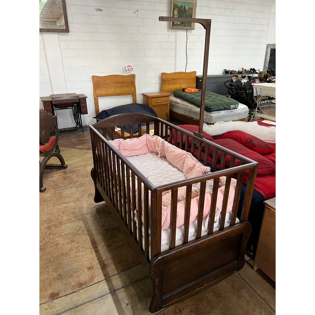 Cuna Convertible de Madera 3 en 1 Mecedora Cuna y Cama — foto 5