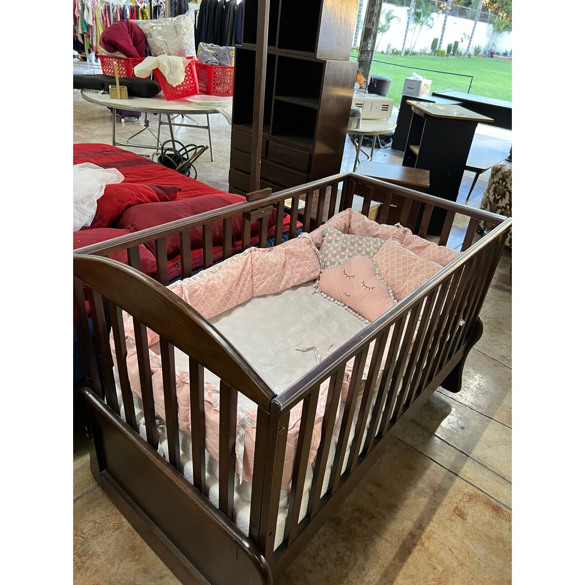 Cuna Convertible de Madera 3 en 1 Mecedora Cuna y Cama — foto 4