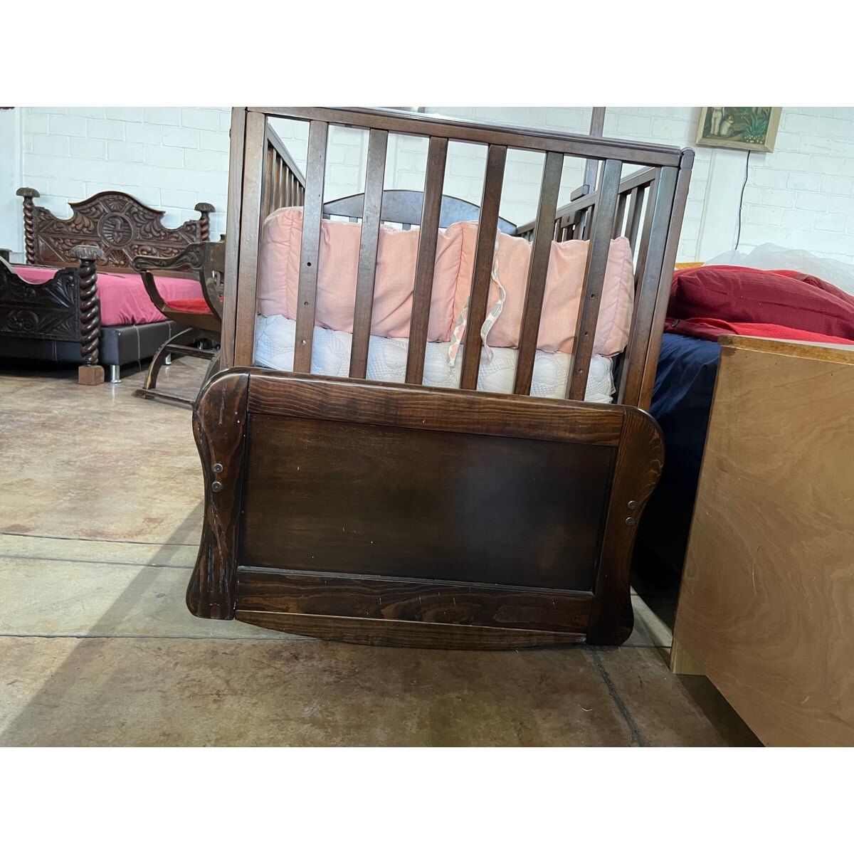 Cuna Convertible de Madera 3 en 1 Mecedora Cuna y Cama — foto 6